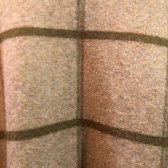 A New Day Women’s Oversized Boyfriend Sweater Tan Green Stripes Pockets Buttons - Picture 7 of 7